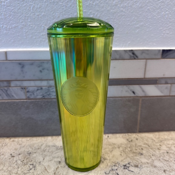 Starbucks Lime‎ Kaleidoscope Domed Lid Venti Tumbler Cup - Picture 7 of 7